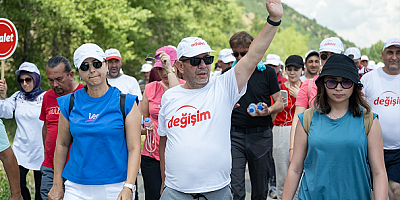 Tanju Özcan, yürüyüşün 6. gününde Kızılcahamam'a ulaştı