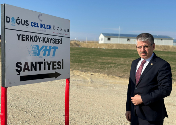 Ak Parti Kayseri Mv. Çopuroğlu Ankara - Kayseri hızlı tren projesinin şantiyesini ziyaret etti
