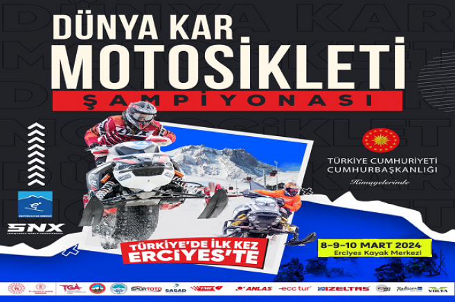 Dünya Kar Motosikleti Şampiyonası Türkiye’de ilk kez Erciyes'te gerçekleştirilecek