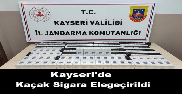 Kayseri'de 270 paket kaçak sigara elegeçirildi