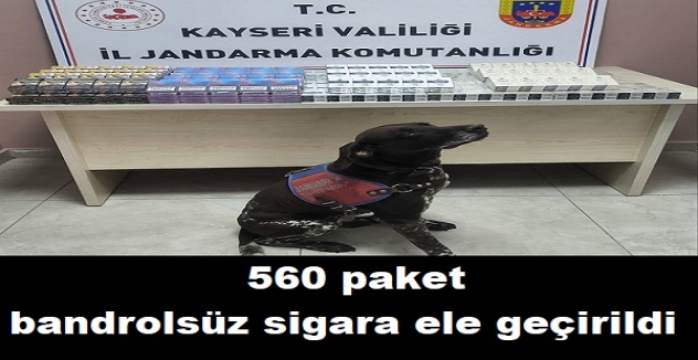  Kayseri'de 560 paket bandrolsüz sigara ele geçirildi