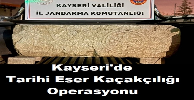 Kayseri'de tarihi eser kaçakçılığı operasyonu