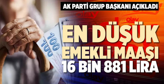 En düşük emekli maaşı 16 bin 881 lira olacak