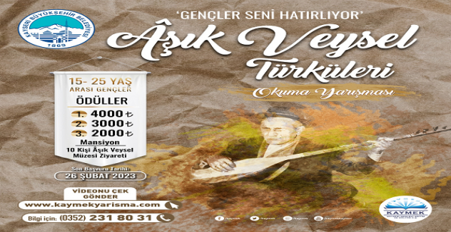 KAYMEK'ten Âşık Veysel Türkülerini Okuma Yarışması