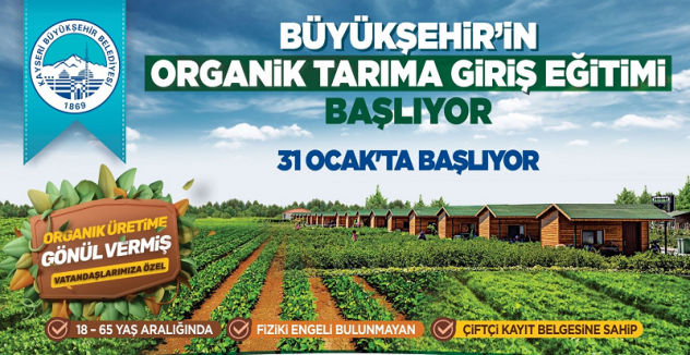  ‘Organik Tarıma Giriş Eğitimi’ 31 Ocak’ta başlayacak
