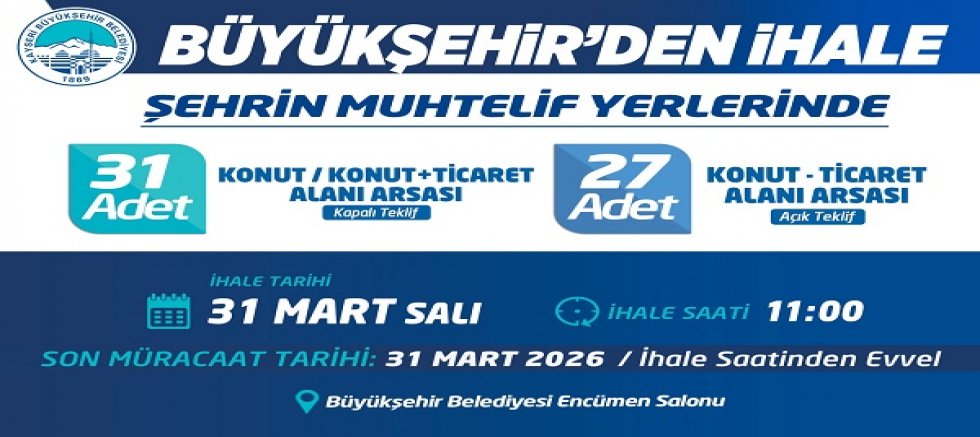 Büyükşehir'den İhaleler