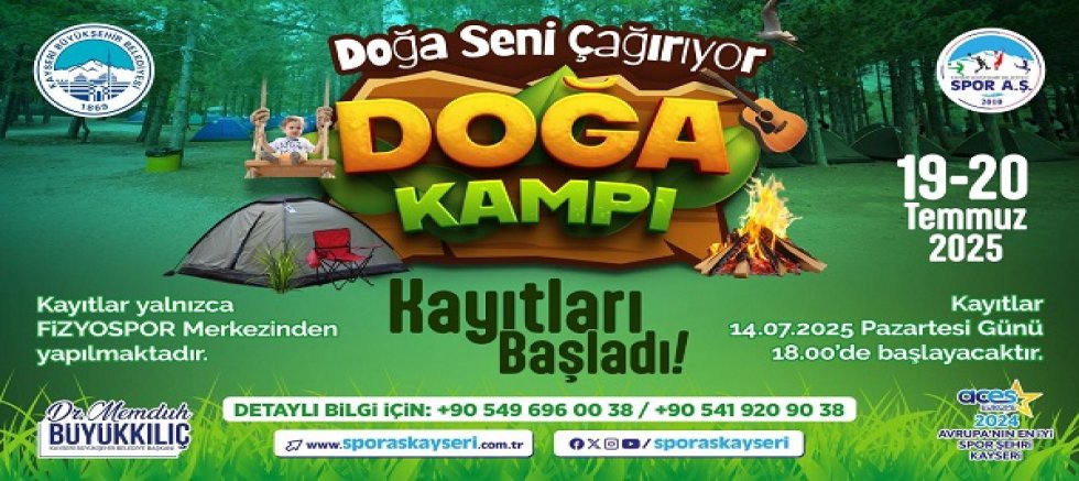 Büyükşehir'in Kampı İle Doğa Kayserilileri Çağırıyor