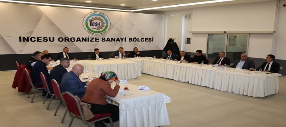 İncesu OSB Müteşebbis Teşekkül Heyeti Vali Çiçek Başkanlığında Toplandı