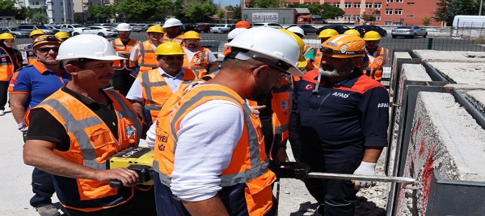 Kayseri Büyükşehir ve AFAD'dan Afetlere Hazırlıkta Saha Eğitimleri