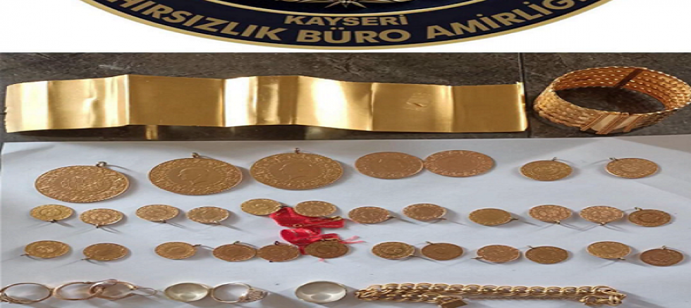 Kayseri'de 1 milyon 700 bin T'lik ziynet eşyası çalan şahıslar tutuklandı