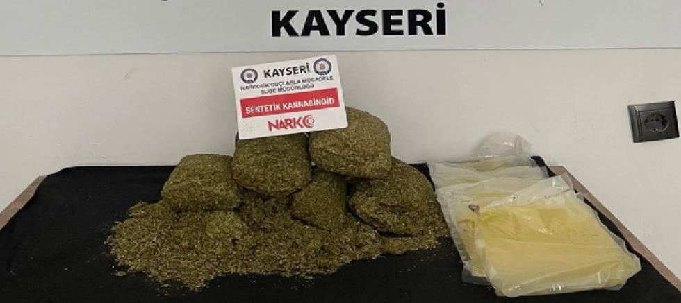 Kayseri'de 3 kilogram sentetik uyuşturucu ele geçirildi