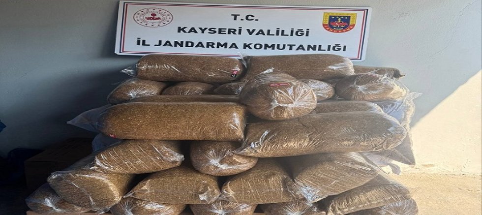 Kayseri'de 350 kg kaçak tütün ele geçirildi