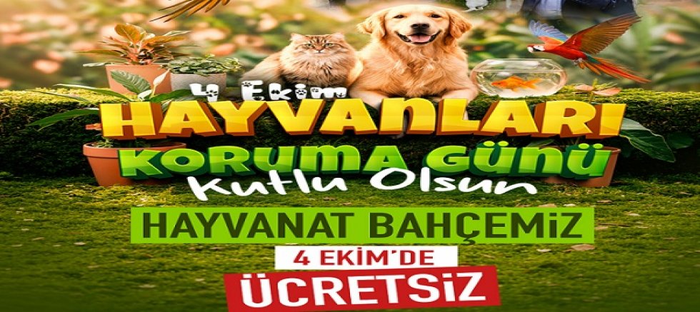 Kayseri'de 4 Ekim'de hayvanat bahçesi ücretsiz 
