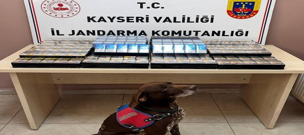 Kayseri'de 570 paket kaçak sigara ele geçirildi