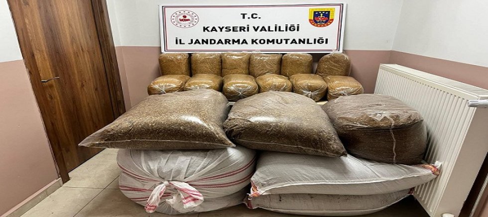 Kayseri'de 600 kg kaçak tütün ele geçirildi