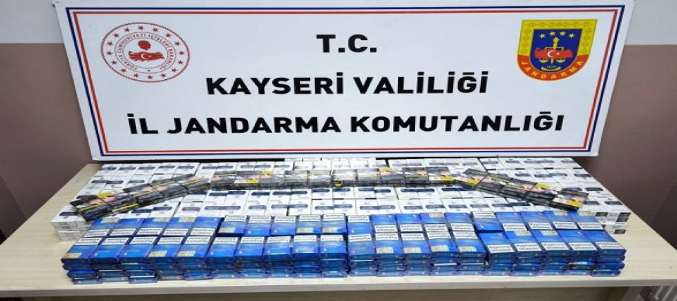 Kayseri'de 619 paket kaçak sigara ele geçirildi