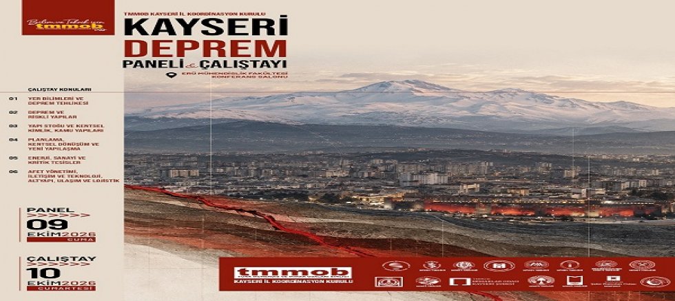 Kayseri Deprem Paneli ve Çalıştayı düzenleniyor