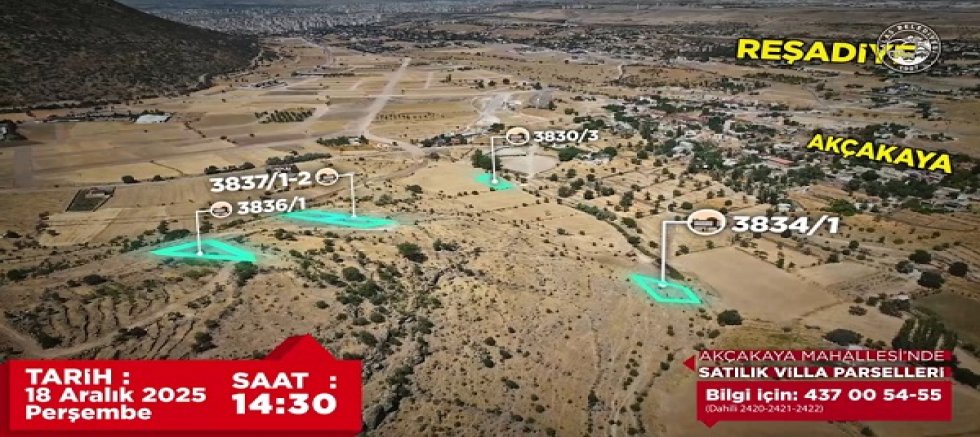 Talas'ta satılık villa parseli için sayılı saatler