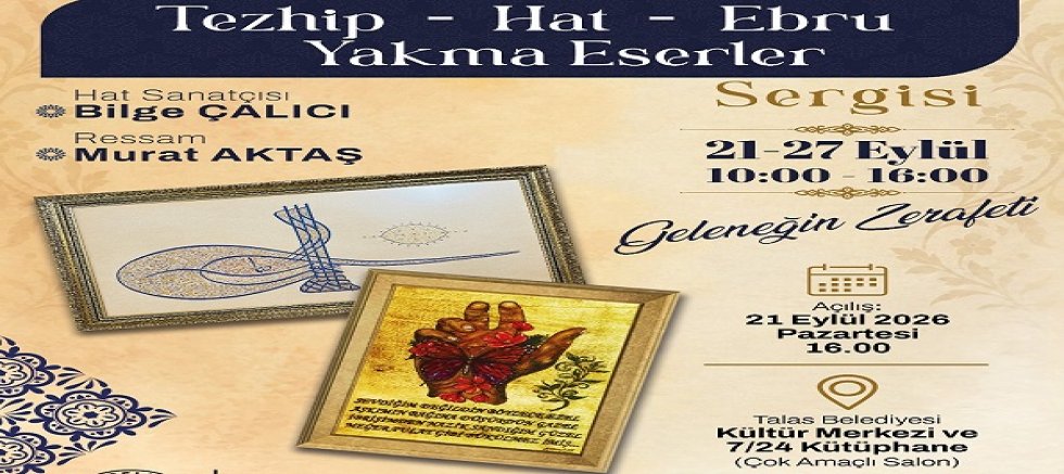 Tezhip, hat ve ebru sanatının seçkin eserleri sanatseverlerle buluşacak