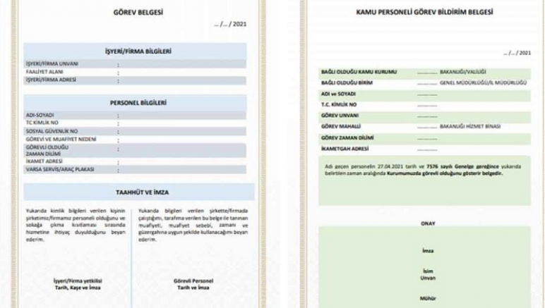 manuel doldurulan calisma izni gorev belgesi nin gecerlilik suresi 7 mayis a uzatildi