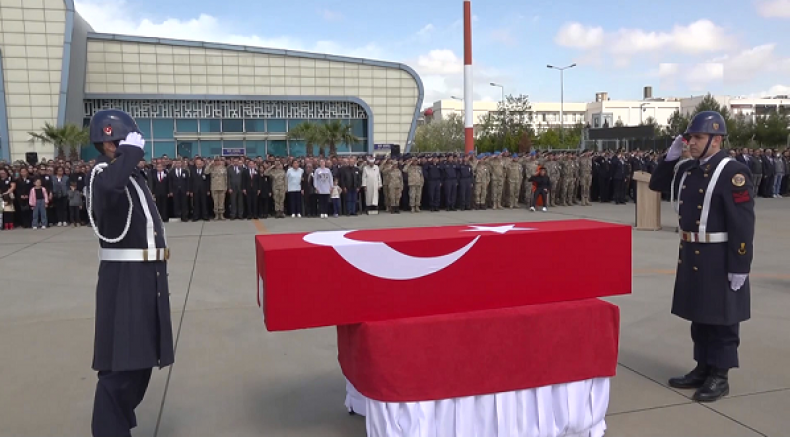 Şehit düşen Jandarma Astsubay Üstçavuş Mehmet Gündüz için tören düzenlendi 