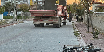 Aksaray'da kamyonun çarptığı motosikletin sürücüsü öldü