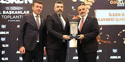 ASKON Kayseri Şubesi'ne '' Etkin Faaliyet Ödülü”