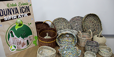 Atık malzemeler kursiyerlerin elinde hediyelik eşyaya dönüşüyor