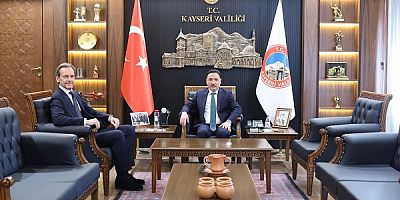 Belçika'nın Ankara Büyükelçisi Van de Velde Kayseri Valisi Çiçek'i ziyaret etti
