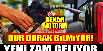 Benzine 1 lira 7  kuruş motorine1 lira 59 kuruş  yeni zam geldi