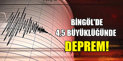 Bingöl'de 4,5 büyüklüğünde deprem