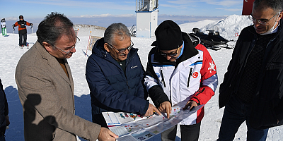 Büyükkılıç, Erciyes Kayak Merkezi'ni denetledi