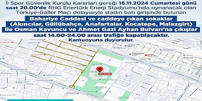 Büyükşehir'den Araç Sürücülerine Milli Maç Öncesi Önemli Duyuru