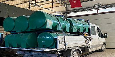 Büyükşehir'den Deprem Bölgesine 21 Adet Su Deposu