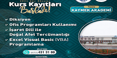 Büyükşehir KAYMEK'in Yeni Kurslarına Kayıtlar Başladı