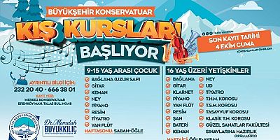Büyükşehir Konservatuvarı'nın Kış Kurslarına Kayıtlar Sürüyor