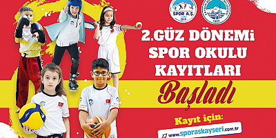 Büyükşehir Spor A.Ş. 2. Güz Dönemi Spor Okulu Kayıtları Başladı