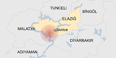 Elazığ'da 4,9 büyüklüğünde deprem