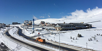Erciyes'te kar yağışı etkili oldu