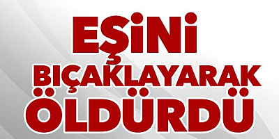 Eşini bıçaklayarak öldüren zanlı yakalandı
