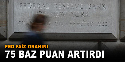 Fed faiz oranını üçüncü kez 75 baz puan artırdı