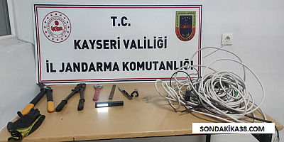 Felahiye'de 3 kişi kabloları keserken suçüstü yakalandı