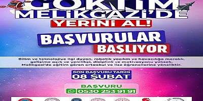 “Geleceğini Tasarla, GÖKTİM Melikgazi’de Yerini Al!”