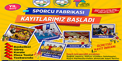 Haydi çocuklar Talas'ta spora