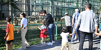 Hayvanat Bahçesi'nin Misafirlerine Bayramda Ziyaretçi Akını