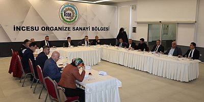 İncesu OSB Müteşebbis Teşekkül Heyeti Vali Çiçek Başkanlığında Toplandı