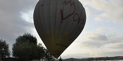 Kapadokya'da balon turuna yağmur engeli