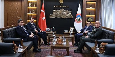Kara Kuvvetleri Komutanı Tokel ve Bakan Yardımcısı Ayhan’dan Vali Çiçek’e ziyaret