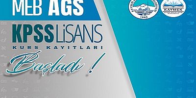 KAYMEK'te MEB-AGS ve KPSS Kurs Kayıtları Başladı
