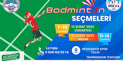 Kayseri Büyükşehir Belediyesi Spor AŞ'nin badminton seçmeleri başlıyor